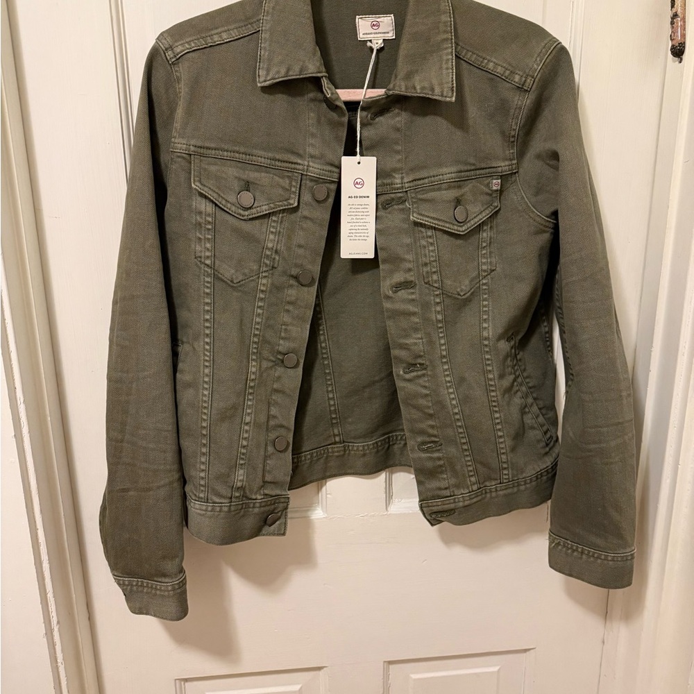 Olive Green Denim Jacket